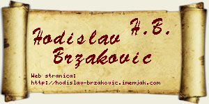 Hodislav Brzaković vizit kartica
